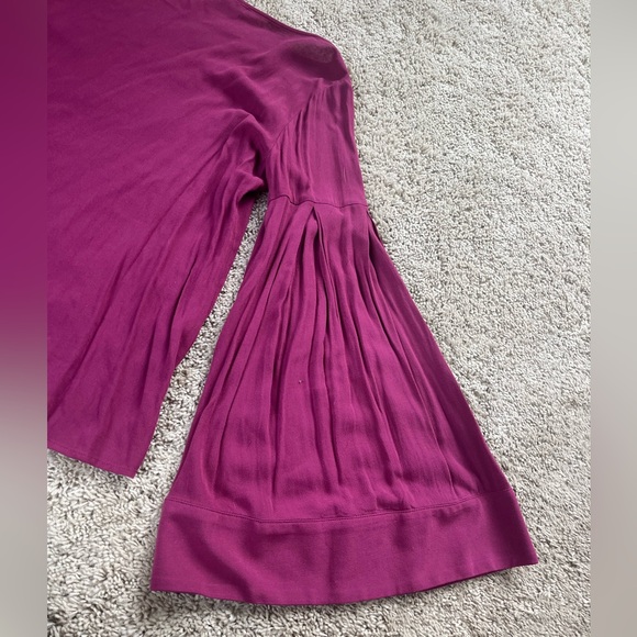 Anthropology RO&DE bell sleeve woman’s small top pink fuchsia - Picture 6 of 6